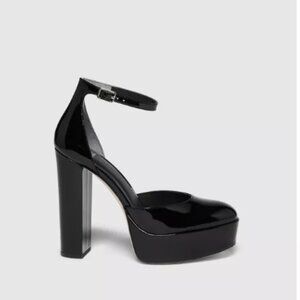 Paige Molly Platform Heels - Black Patent Leather